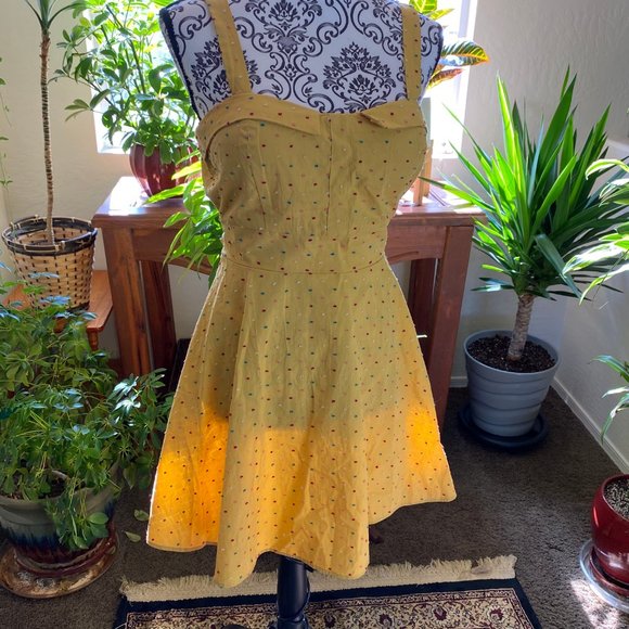 * Heart Soul Yellow Sweetheart Dress Sleeveless * - Picture 6 of 15